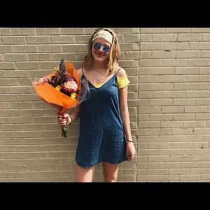 Aritzia denim shift dress